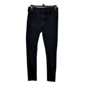 & Denim Womens Jeans Skinny Ankle Mid-Rise Slim Fit Stretch Dark‎ Wash Black 26